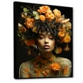 thumbnail image 2 of Designart "Portrait Of The Cantaloupe Cantos Woman" Fashion Woman Floater Framed Canvas Wall Art, 2 of 5