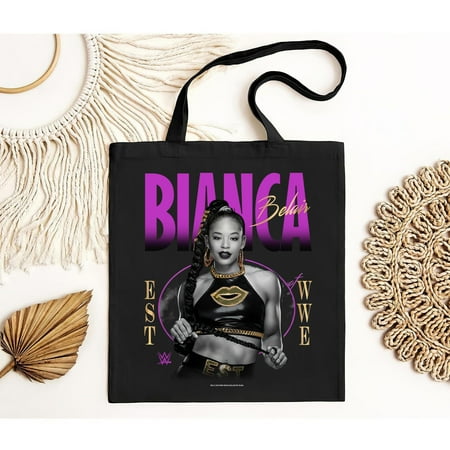 vintage Black Bianca Belair EST of WWE Tote Bag-TH23348