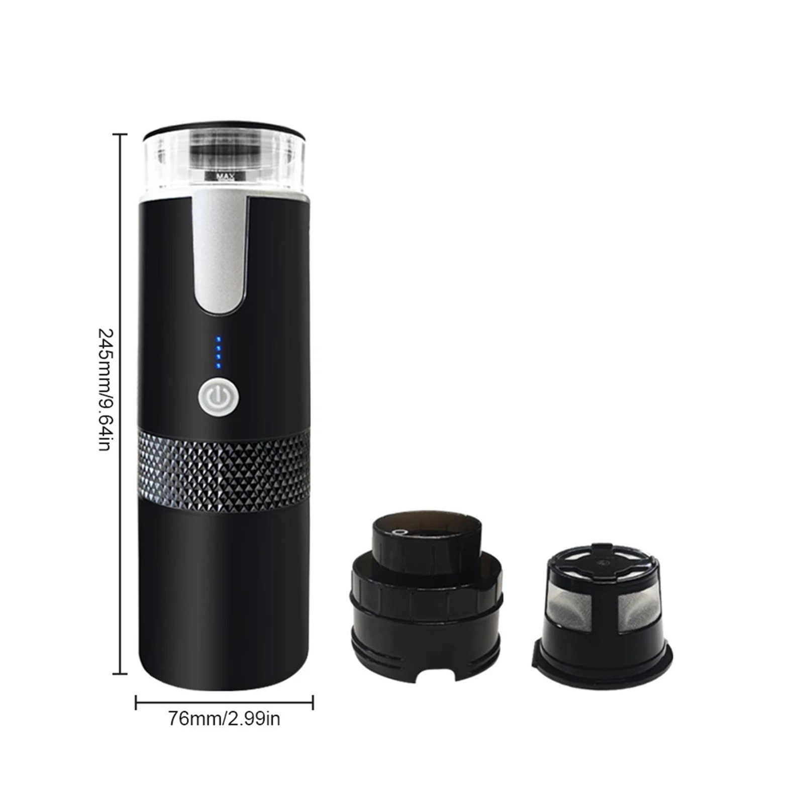 Portable Electric Espresso Coffee Maker Machines, Single Serve With Cup Coffee Powder And Capsule Bin Rechargeable Automatic ,Portable