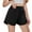 Black, variant on Fesfesfes Girls Double-Layer Loose Sports Shorts,Solid Color Outdoor Casual Shorts for Ages 5-14 Years,Quicking Dry Fabric(Black,7-8 Years)