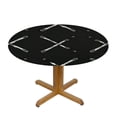 thumbnail image 3 of Orinice Crossed Sticks Circles Round Table Cover Stain Resistant Washable Indoor Outdoor Kitchen Dining Wedding Parties Tablecloth 100% Polyester Fiber 38-42, 3 of 8