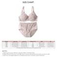 thumbnail image 5 of Conjunto de bragas y sujetador para mujer, sujetador de encaje con aros, ropa interior de cintura alta, elástico para uso diario, citas, color caqui 85E, 5 of 5