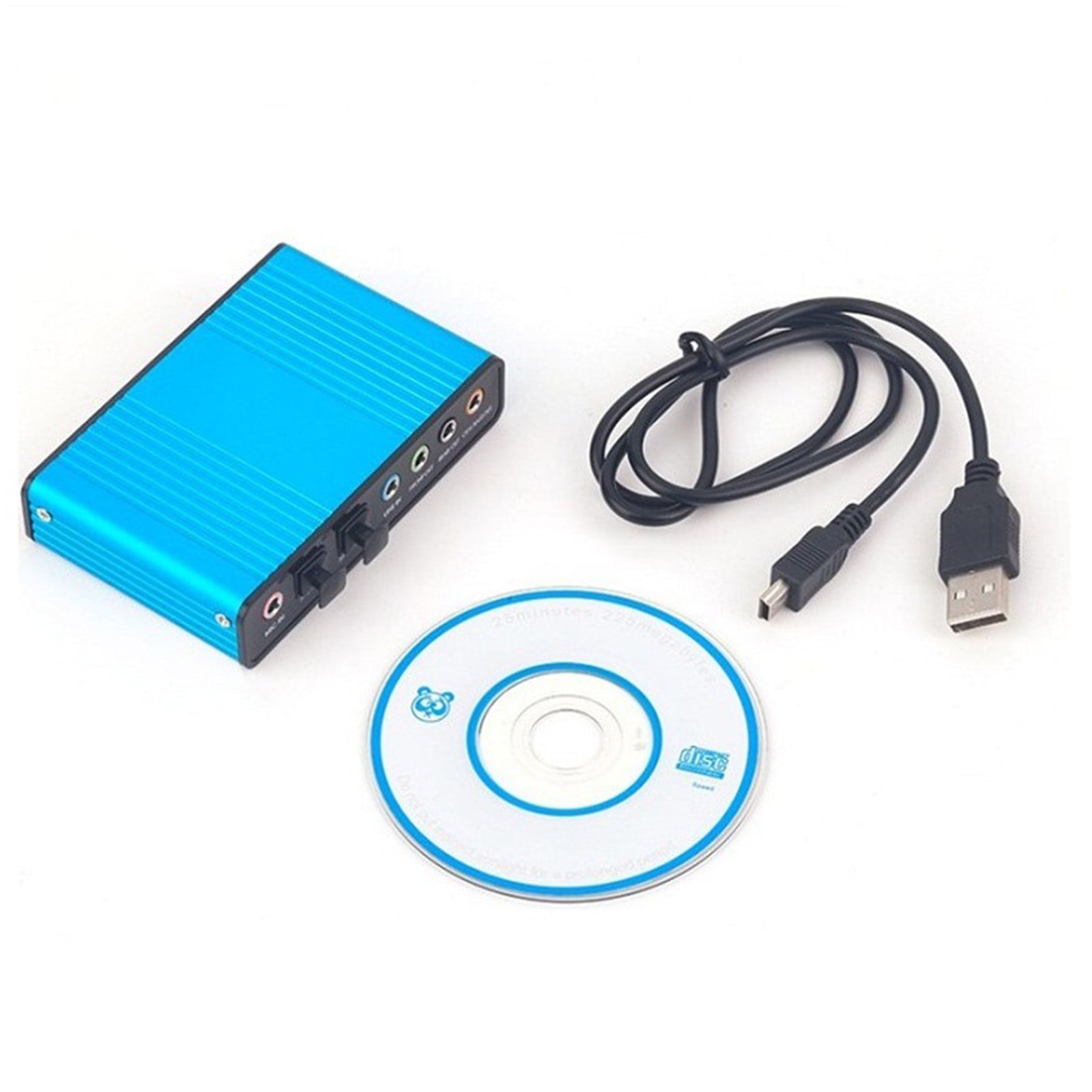 Glat Banzai Cater Whigetiy USB External Sound Card 6 Channel 5.1/7.1 Surround Audio Adapter  for PC Laptop - Walmart.com