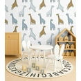 thumbnail image 3 of S4Sassy Cartoon Giraffe Wallpaper - White Wall Covering, 25" X 360" Self-Adhesive Plain Vinyl Wallpaper, Wallwrap, Easy Diy Wall Covering For Kids Bedroom, Kids Room Decor, Playroom, 3 of 9