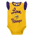 thumbnail image 2 of Girls Newborn & Infant Purple/Gold Minnesota Vikings Spread the Love 2-Pack Bodysuit Set, 2 of 5