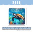 thumbnail image 2 of 14 Inch Wall Clock Battery Operated Square Clock for Office, Kitchen, Outdoor, Living Room,Cartoon Blue Sea Turtle Underwater Aquatic Ocean Clear Water Lovely, 2 of 4
