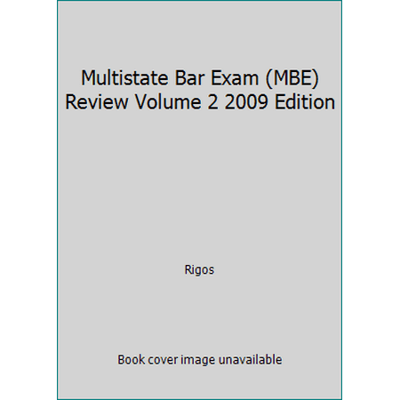 Multistate Bar Exam 2009, Used [Paperback]