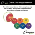 thumbnail image 6 of Champion Sports Rhino Poly Playground Ball Set (Multi, 6-Inch Diameter), 6 of 6