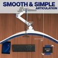 thumbnail image 4 of VIVO White Single Pneumatic Monitor Wall Mount, Fits Ultrawides up to 49", 4 of 8