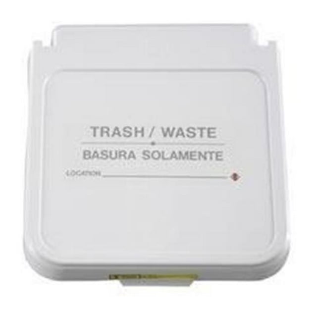 R&B Wire 602TWG 12 in. x 4 in. Laundry Hamper Lid Label - Trash - Waste - Gray Lettering