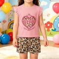 thumbnail image 2 of Toddler Girls Summer Outfits Casual Lounge Set Short Sleeve Tee and Elastic Waistband Shorts 2 Piece Clothing Sets Size 2-3T, 2 of 6