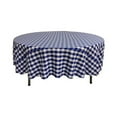 thumbnail image 1 of LA Linen TCcheck90R-RoyalK50 Nappe en Polyester à Carreaux Vichy, Blanc & Bleu Royal - 90 Po. Rond, 1 of 4