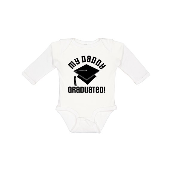 Inktastic My Daddy Graduated College Graduate Boys or Girls Long Sleeve Baby Bodysuit