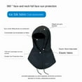 thumbnail image 5 of New Summer Breathable Protect Neck Anti-UV Outdoor Sun Cap Sunscreen Mask Full Face Cover DARK GREY, 5 of 7