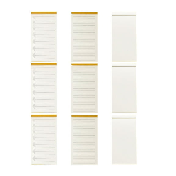9 Pcs List Note Pads Daily Planner Reminder Notepad Student 14X7CM White