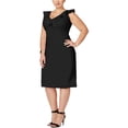 thumbnail image 1 of Vestido tubo con volantes Love Squared para mujer negro 2X, 1 of 1