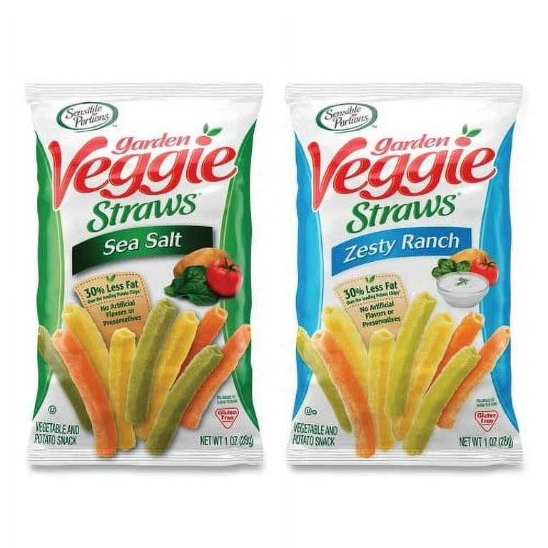 Veggie Straws, Cheddar Cheese/Sea Salt/Zesty Ranch, 1 oz Bag, 30 Bags/Carton, Ships in 1-3 Business Days Veggie Straws, Cheddar Cheese/Sea Salt/Zesty Ranch, 1 oz Bag, 30 Bags/Carton, Ships in 1-3 Business Days