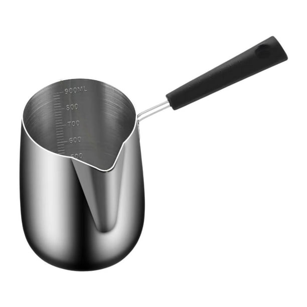 Olla para derretir chocolate, cafetera turca, olla para cocinar gachas, cacerola pequeña, mini olla para recalentar sopa, cocina para acampar 1000 ml