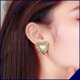 thumbnail image 2 of Pendientes de oro para mujer, 14 pendientes de corazón chapados en oro Hypoa, 2 of 5