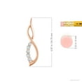 thumbnail image 3 of ANGARA Natural Diamond Infinity Swirl Journey Pendant in 14K Rose Gold for Women (Size-1.9mm| Color-G| Clarity-VS2) | April Birthstone, Anniversary, Jewelry Gift for Women | Natural Diamond Necklace, 3 of 7
