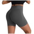 thumbnail image 2 of Mnuaqn Workout Gym Shorts Women, High Waisted Seamless Butt Lifting Scrunch Butt Sports Shorts (Grey, M), 2 of 5