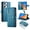 Blue, variant on GANGXUN flip leather case for Xiaomi Poco M6 Pro- Long and short straps,wallet design