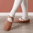 thumbnail image 2 of Ruyang Toddler Girls Canvas Ballet Shoes Split Sole Ballet Slippers with Elastic Straps Cute Soft Dance Shoes for Girls Kids Performance, 2 of 7