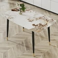 thumbnail image 5 of LUFTUT Dining Table for 4, Rectangular Faux Marble Dining Table Top with Metal Frame, Modern Kitchen Dining Room Table, 5 of 7