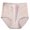 Gray, variant on Lovskoo 2024 Plus Size Underwear for Women Breathable Solid Lace High Waist Leak Proof Cotton Crotch Shorts Underwear Panties Pink