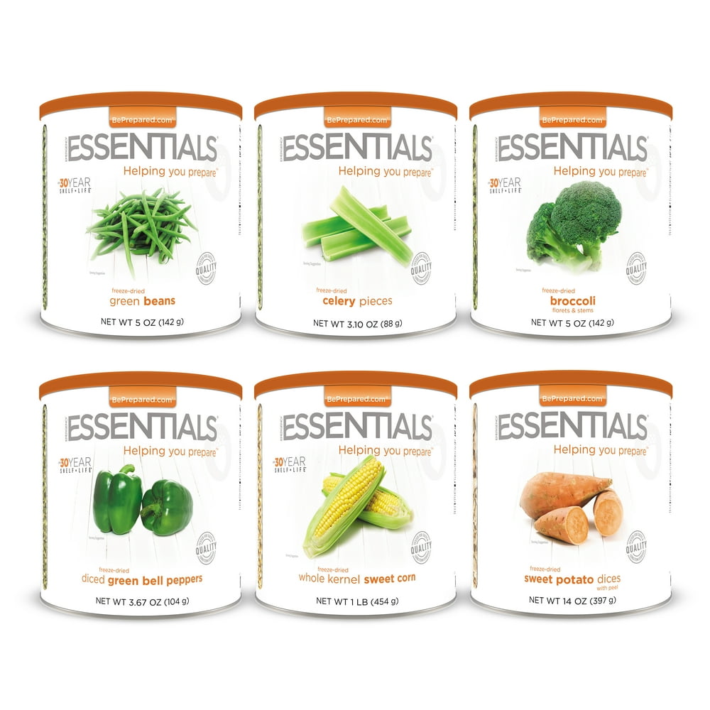 Emergency Essentials FreezeDried Vegetable Harvest Combo, 6 count