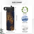 thumbnail image 4 of Sikiie Elegant Dog Mandala Art Print 18OZ Insulated Straw Cup, Portable Leak-proof Sports Water Bottle, Stainless Steel Water Cup Suitable for Home and Outdoor, 4 of 8