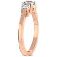 thumbnail image 3 of IGI Certified 3 Carat Princess Shape Lab Grown Diamond Engagement Ring | 14K Rose Gold | Intricacy Three Stone Lab Diamond Ring | FG-VS1-VS2 Quality Friendly Diamonds, 3 of 6