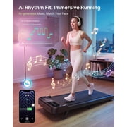 UREVO Smart Walking Pad with 12% Incline, Standing Desk Treadmill with 7-Layer Belt, 300lbs Capacity, Quiet Operation, Workout App with Track Insights, Remote Control for Home Office Exercise