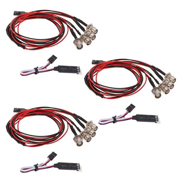 Kit de luces LED 3x 4 2 blancas 2 rojas con panel de control de lámpara de 3 canales