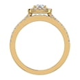 thumbnail image 3 of Round Cut Cushion Halo Ring Set w/ Enhancer Bands 1.33 Carat Total Weight in 14K Gold ( G , I1 ), 3 of 5