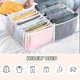 thumbnail image 4 of 3 Pcs Wardrobe Clothes Organizer, 6/9/9 Grid Visible Foldable Closet Organizers, Compartment Storage Box, 4 of 5