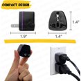 thumbnail image 2 of 2pc Universal Travel AC Plug EU AU UK to US USA Canada DC Adapter Converter, 2 of 7
