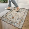 thumbnail image 3 of Bohemian Light Blue Carpet Pattern Linen National Design Farmhouse Door Mat 30 X 17 Inch Welcome Doormat Indoor Outdoor Entrance Floor Mat Non Slip Spring Summer Decor Rubber Mats, 3 of 6