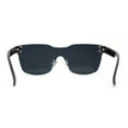 thumbnail image 2 of Panel Shield Lens Horned Rimless Large Sunglasses All Black, 2 of 4