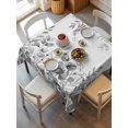 thumbnail image 6 of Grey Eucalyptus Leaves Table Cloth, Waterproof Tablecloth for Square Tables, Watercolor Spring Summer Botanical Reusable Washable Fabric Table Cover for Restaurant Kitchen Dining Tables 60"x60", 6 of 9