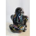 thumbnail image 6 of Nifao Fiberglass Gorilla Statue Colored with Dripping paint – Home Decor Sculpture, 14"L x 15"W x 17"H, 6 of 12