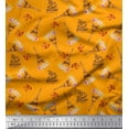 thumbnail image 1 of Soimoi polyester Crepe Fabric Text,Floral & Eiffel Tower Architectural Printed Craft Fabric by the Yard 52 Inch Wide, 1 of 3