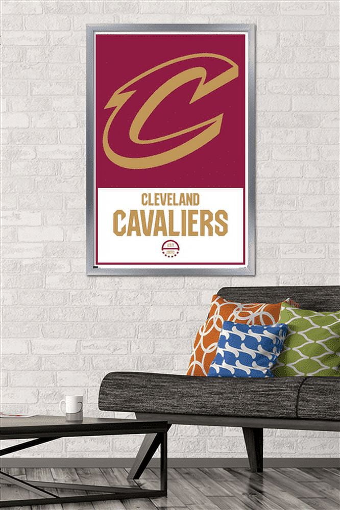 NBA Cleveland Cavaliers - Logo 21 Wall Poster, 22.375" x 34", Framed