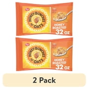 (2 pack) Honey Bunches of Oats Honey Roasted Breakfast Cereal Bag with Oats and Granola Clusters, 32 oz Bag