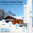 thumbnail image 4 of UeeVii CPE452 WiFi Bridge Outdoor with Bracket Mounts, 5.8G Point to Point Wireless Bridge with 14DBi High Gain Antenna for Extending Network to Shop/, 4 of 9