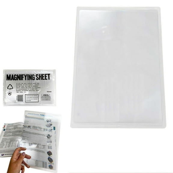 Uxcell Bookmark Magnifier Ruler 3X Magnifying Sheet Page Magnifier Lens ...