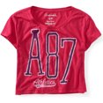 thumbnail image 1 of Aeropostale Womens Cropped A87 Athletics Graphic T-Shirt, rosa, grande, 1 of 2