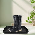 thumbnail image 4 of Masteelf 3pcs Boot Trays Heavy Duty Plastic Shoe Mat Tray for Front Door Entrance Waterproof Utility Tray for Wet Shoes Snow and Pets Black, 4 of 8