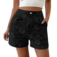 thumbnail image 2 of OIUUAK Women's Floral Shorts High Waisted Boho Summer Shorts with Pocket, Cotton Shorts for Woman, Linen Shorts Women, Cotton Linen Shorts for Women, 2 of 2