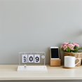 thumbnail image 4 of OULII 1 Set Academic Year Calendar Standing Perpetual Wooden Date For Workspace Silver, 4 of 8